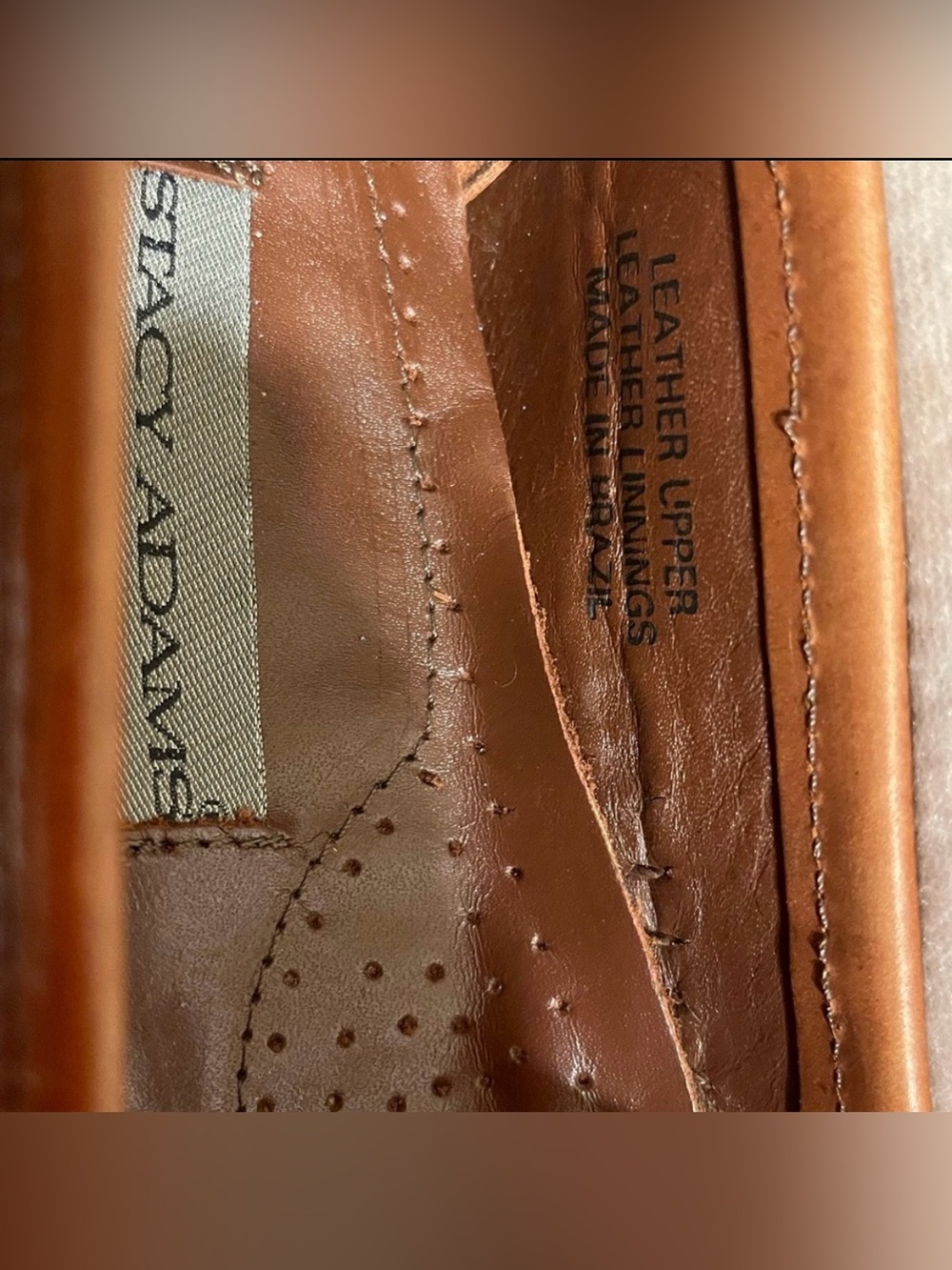 STACY ADAMS Brown Leather Penny Loafers Size 13 - Picture 3 of 6